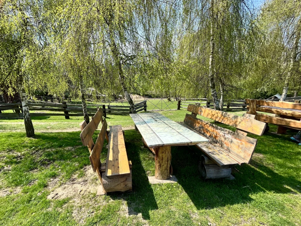stół i ławy na piknik